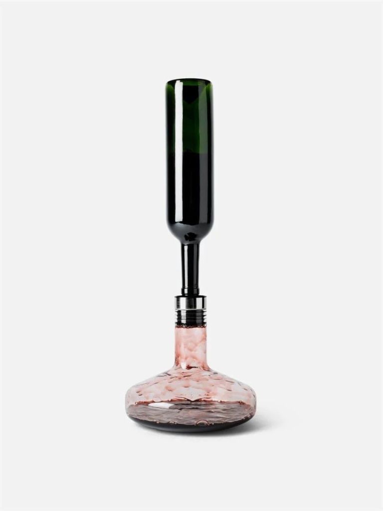 Декантер Wine Breather Carafe Deluxe Glass Clear Steel 1,4L