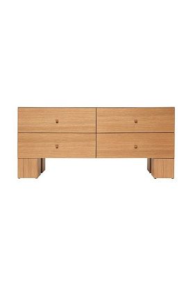 Комод Kuben Drawers 2x2 Natural Oak Veneer